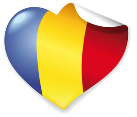 Fototapeta premium Vector Heart Romania