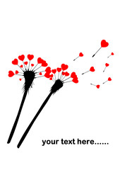 Pusteblume mit Herzen