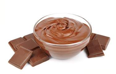 Chocolate cream with chocolate