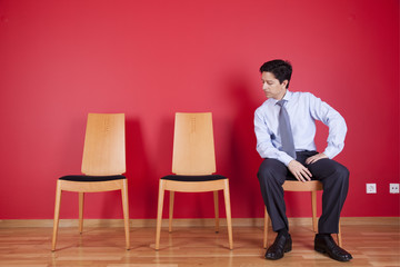 Businessman relaxing