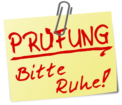 Pr&uuml;fung Ruhe Notiz  #130302-svg01