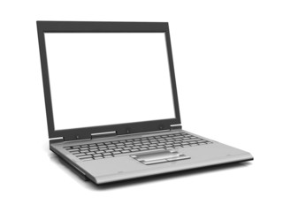 Professional Laptop isolated on white with empty space