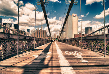 Blick auf die Brooklyn Bridge, New York City