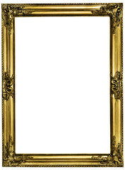 golden picture frame incl. clipping path