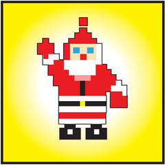 Obraz premium pixel santa isolated on background vector