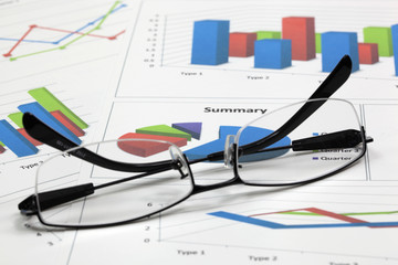 Fototapeta premium Business of financial analysis