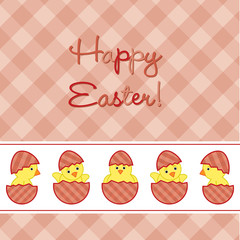 Baby Chick Easter card in vector format.