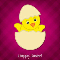 Baby Chick Easter card in vector format.