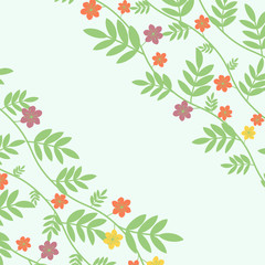 Decorative floral background with flowering branches