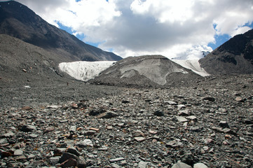 Glacier in the mountains