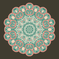 Vector round decorative design element