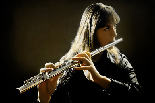 Flute music flutist instrument playing