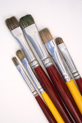 Fototapeta premium Artist brushes on canvas