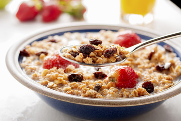 muesli and fruit
