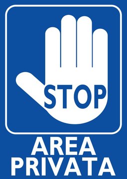 CARTELLO AREA PRIVATA ACCESSO VIETATO
