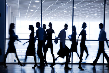 silhouettes of businesspeople