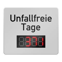 anzeige unfallfreie tage x I