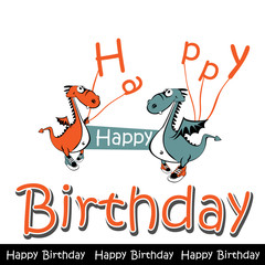 happy birthday card dragon
