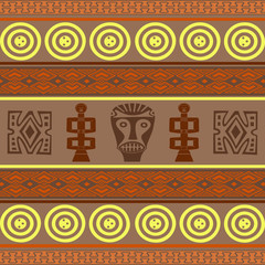 Wallpaper with African design elements