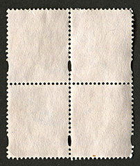 Fototapeta premium The reverse side of a postage stamp.