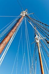 Old Schooner mast and Rope
