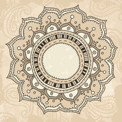 Mandala on vintage background - 50028226