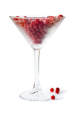 red berries on white background