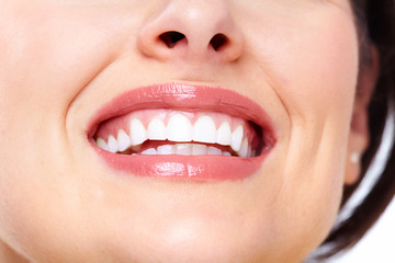 Naklejka premium Beautiful woman smile.