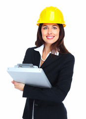 Worker contractor woman.