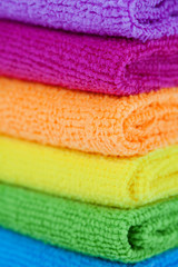 Staple of colorful towels