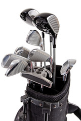 variety of golf clubs