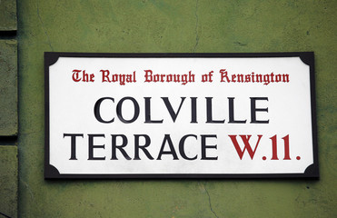 Obraz premium London Street Sign, COLVILLE TERRACE