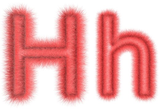 Symbol "H" from wool