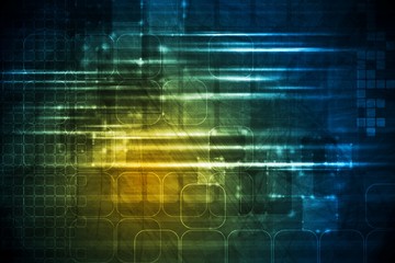 Obraz premium Wektorowy techniczny rozjarzony projekt