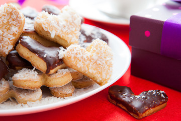 sweet gift, biscuits in the shape of heart