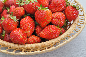 fresh strawberry in the basket