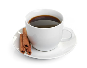 cup coffee with cinnamon