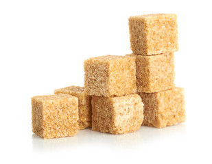Brown cane sugar cubes