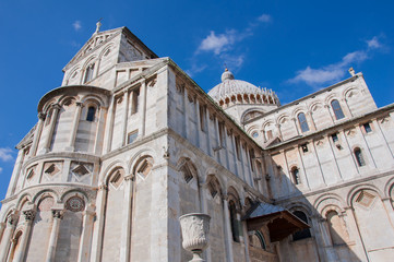 Fototapeta na wymiar Wieża w Pizie, Baptysterium i katedra