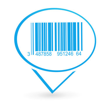 code-barres sur signet bleu