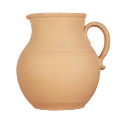 Jug on white background