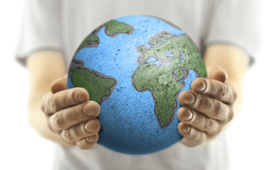 man with earth
