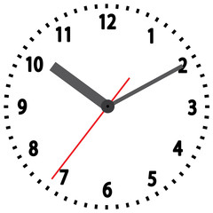 Wall clock. Vector illustration.