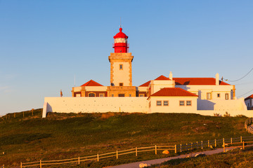 Lighthouse of Cabo da Roca at Sunset Light