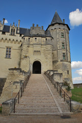 Fototapeta na wymiar Wejście do zamku książąt Anjou, Saumur