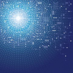 blue techno background
