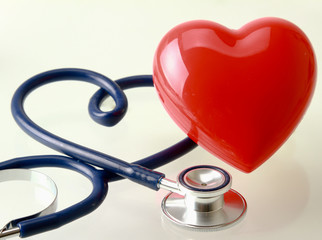 A stethoscope in the shape of a heart