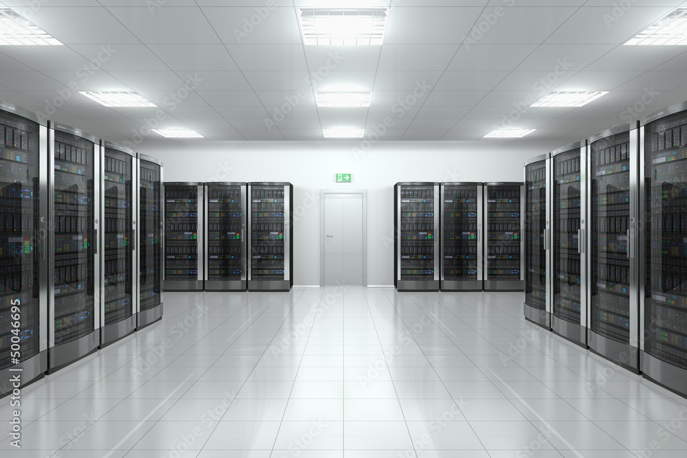 Poster server room in datacenter
