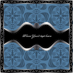 Card design. Black and silver business background