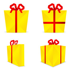 easy to edit vector illustration of origami gift